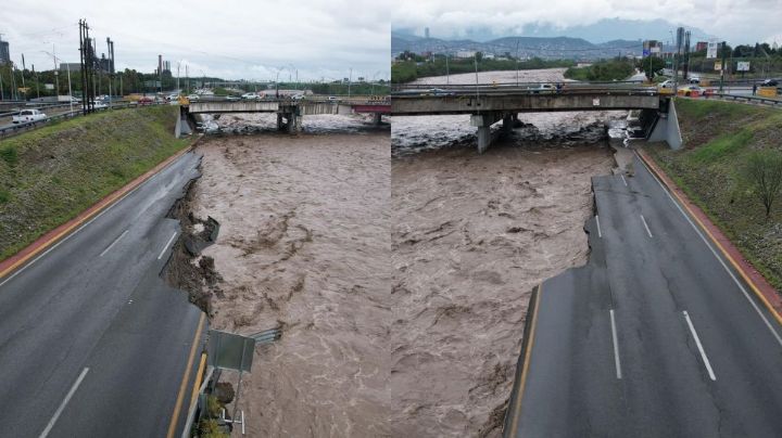 Alberto golpea el río Santa Catarina y la avenida Constitución