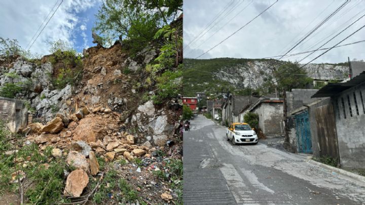 Se desgaja cerro del Topo Chico tras lluvias de ‘Alberto’