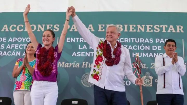 Sismo sorprende a Sheinbaum y AMLO durante evento en Oaxaca