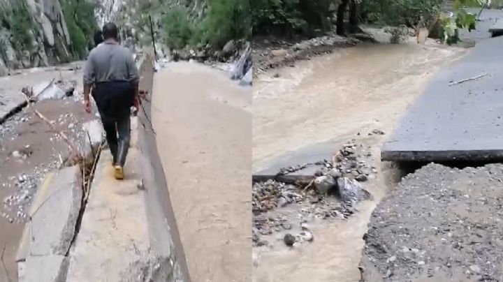 A una semana de Alberto, sigue el trabajo de reconexión de caminos en Santiago, NL