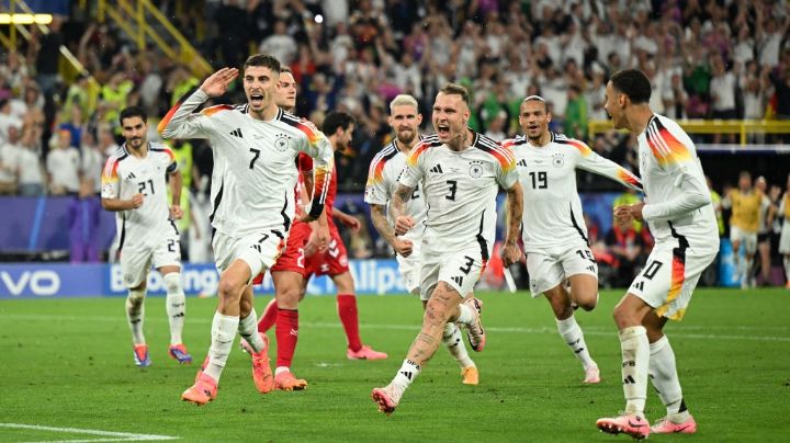 Eurocopa: Alemania camina sobre Dinamarca hacia los Cuartos