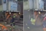Como en Hidalgo, ciclista buscaba selfie con tren y terminó golpeada en Brasil