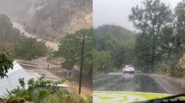 Tormenta deja importantes escurrimientos en Santiago, NL