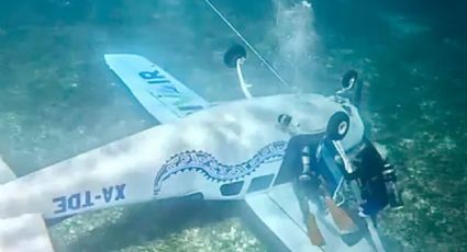 Cae avioneta al mar en la isla de Cozumel