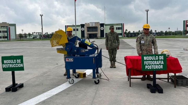 Militares destruyen más de 350 armas decomisadas en Nuevo León
