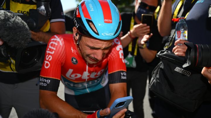 Campenaerts rompe en llanto tras su primer triunfo en el Tour de Francia