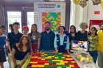 Plasman la contaminación de NL en un mosaico de crochet