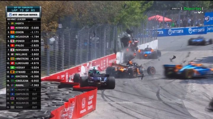 IndyCar: ‘Pato’ O’Ward sufre accidente y 4 autos lo golpean