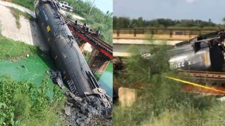 Se descarrila tren y derrama combustible en Tamaulipas