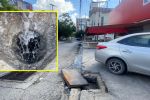 Fuga de agua potable en obra Vía Zócalo causa alarma en el centro de Monterrey