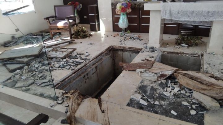 Vandalizan capilla familiar de Dámaso López y se roban 2 cuerpos en Sinaloa
