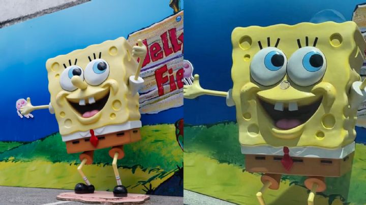 Roban nariz de la figura de Bob Esponja ubicada en KFC de Guadalupe