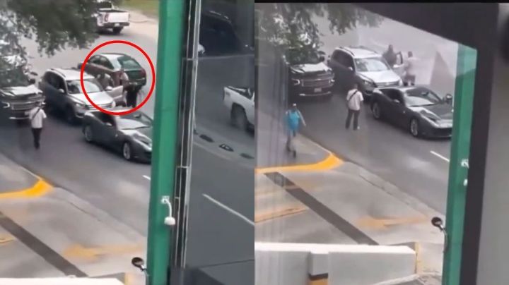 Video: Hombre y sus escoltas golpean a automovilista en San Pedro