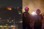 Luchan contra incendio en la Loma Larga