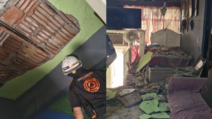 Colapso de techo deja dos menores lesionados en Monterrey