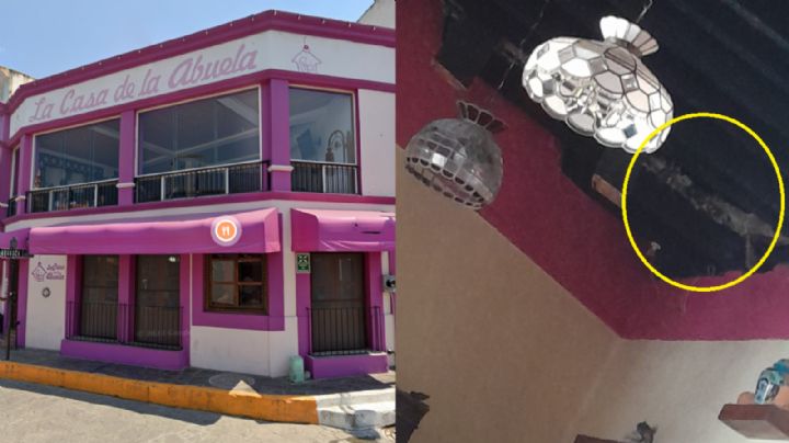 Derrumbe en restaurante de Santiago, NL deja a una mujer lesionada