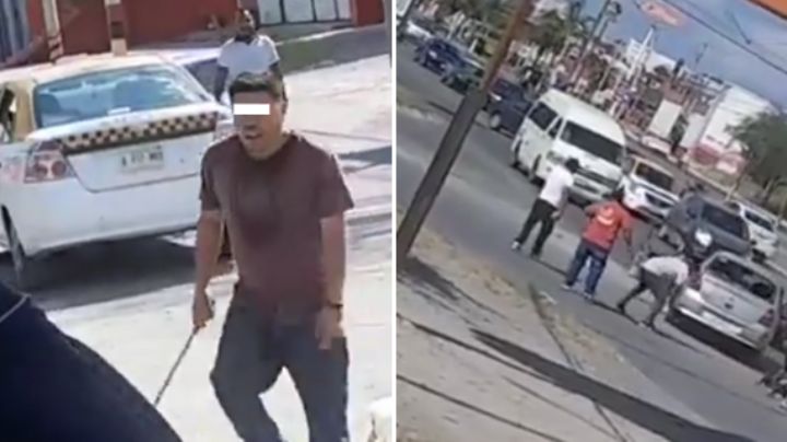Hombres protagonizan riña a pedradas y con machete en Juárez; hubo un atropello
