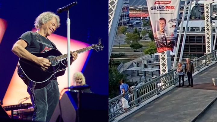 Video: Bon Jovi salva a mujer que pretendía saltar de puente en Nashville