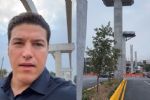 Muestra Samuel García plantación de árboles bajo Línea 6 del Metro
