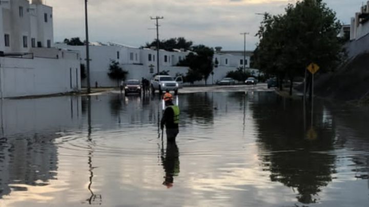 Lluvias provocan inundación en Ex Hacienda San Francisco, Apodaca