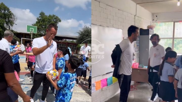 Leyendas de México y FIFA juegan retas con niños en Guadalupe