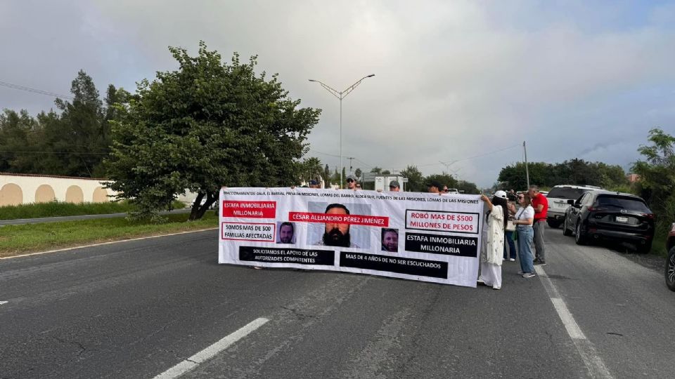 Protesta acontecida en Carretera Nacional.