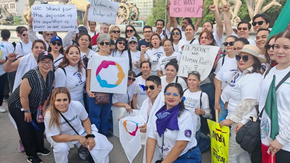 Marcha por la paz en Monterrey.