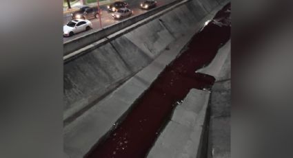 ¿Sangre, salsa o una broma? Aparece líquido rojo en canalón de San Nicolás