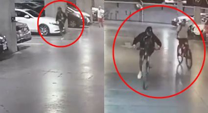 Un hombre sin pierna y su cómplice roban bicicletas de más de 100 mil pesos en torre La Capital