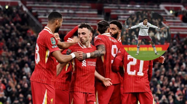 Copa de la Liga: Edson Álvarez ve la roja y el Liverpool golea al West Ham