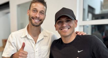 'Chupete' Suazo de visita en El Barrial; comparte con el plantel de Rayados