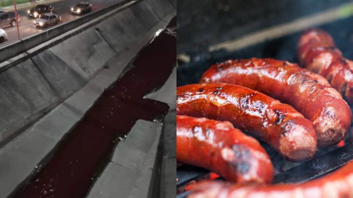 Estado investiga a empresa de salchichas por líquido rojo en Canalón de San Nicolás