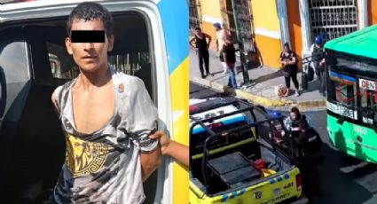 Detienen a ladrón tras golpear a mujer policía en el centro de Monterrey