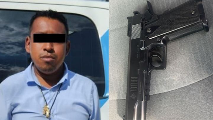 Hombre amenaza con arma de fuego a compañero de trabajo en Monterrey