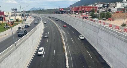 Habilitan los 6 carriles inferiores del paso a desnivel de Paseo de los Leones, Monterrey