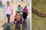 Niño pierde una pierna al salvar a su hermanita de 3 años de una serpiente venenosa