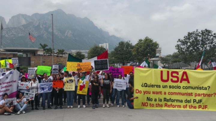 Protestan en Nuevo León contra reforma judicial; buscan hacer ruido en todo el mundo