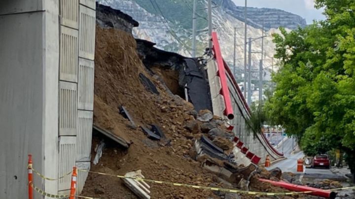 Termina por colapsar sección del puente de Morones Prieto en San Pedro