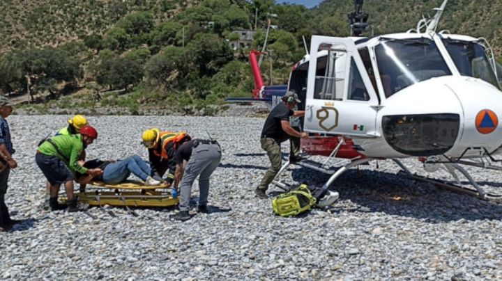 Trasladan en helicóptero a mujer en labor de parto