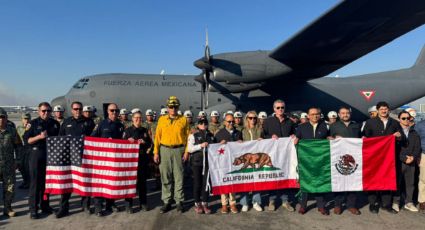 Llegan 72 bomberos mexicanos a California para ayudar a combatir incendios forestales