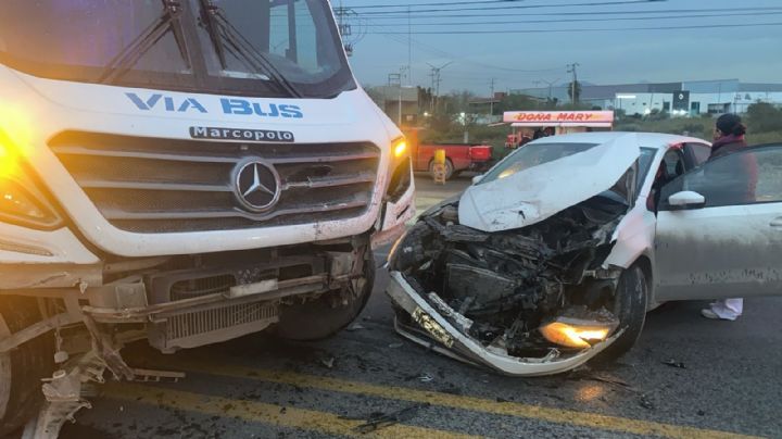 Carambola deja 9 personas heridas en Carretera a Laredo
