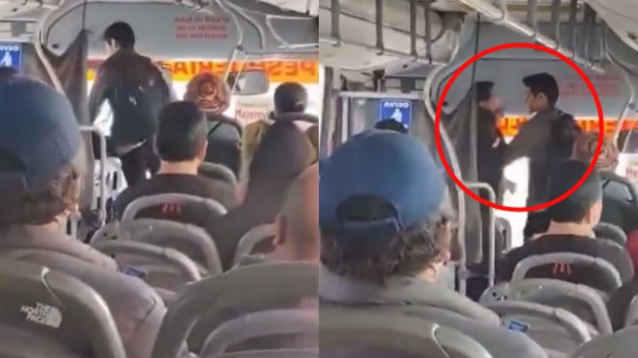 Pasajero se pelea con chofer de la Ruta 611 de Pesquería por no regresarlo el pago de su boleto