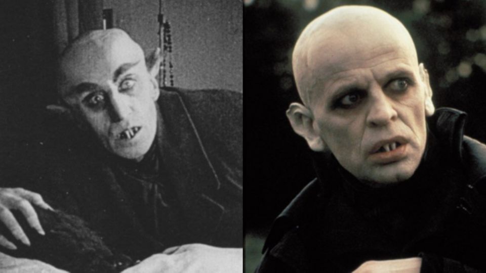 Persona de Nosferatu en 1922 y en 1979.