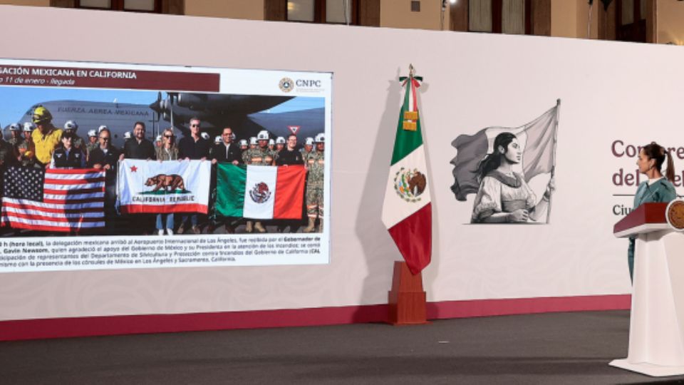 La presidenta de México, Claudia Sheinbaum, dijo que una vez que sean apagados los incendios de California e inicie la reconstrucción de L.A., será necesaria la mano de obra mexicana.