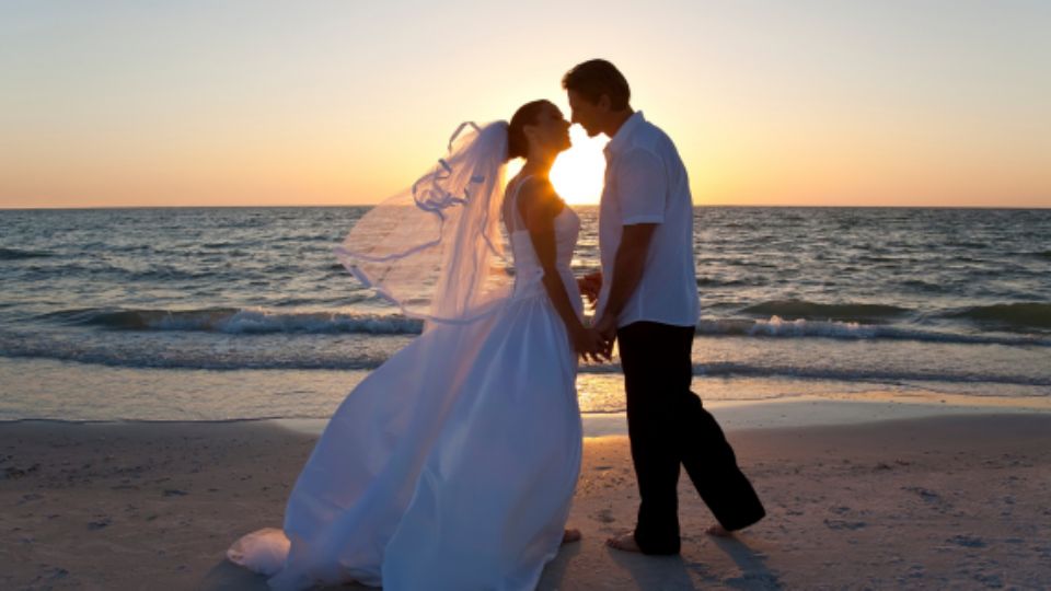 Boda en la playa.