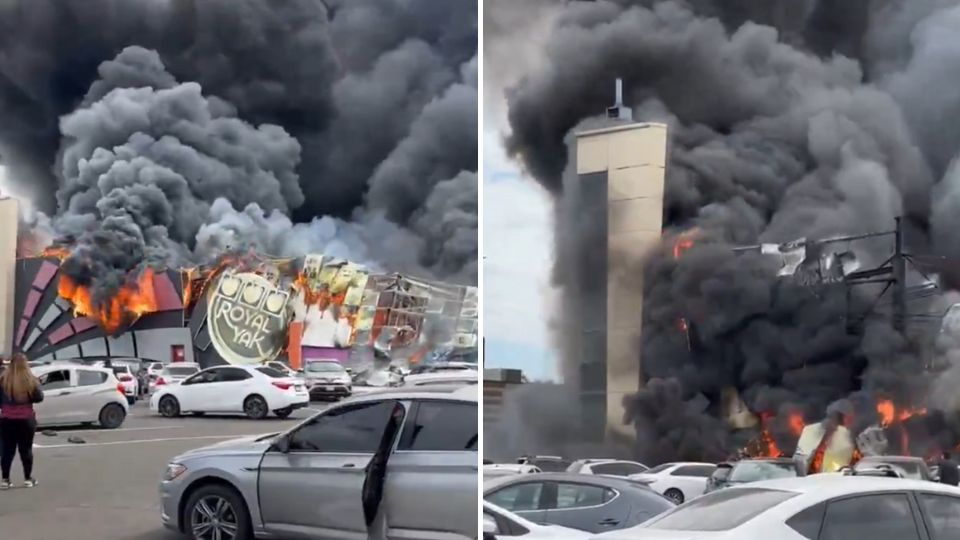 Incendio en plaza comercial de Culiacán