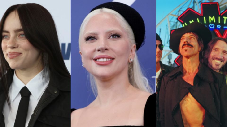 Billie Eilish, Lady Gaga y Red Hot Chili Peppers.