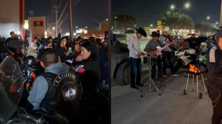 Protestan se vuelve fiesta afuera de agencia por camioneta defectuosa en Reynosa