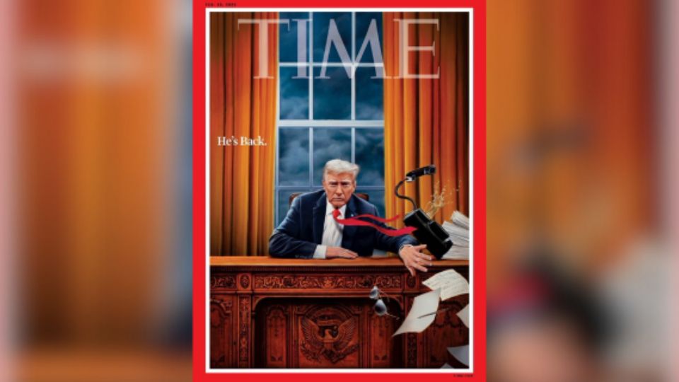 La revista Time dedicó toda su portada al próximo presidente de Estados Unidos, Donald Trump, y la tituló con un breve 'He´s back'.