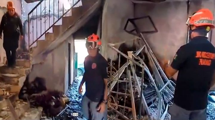 Inspeccionan casa de Guadalupe que se incendió por explosión de pirotecnia